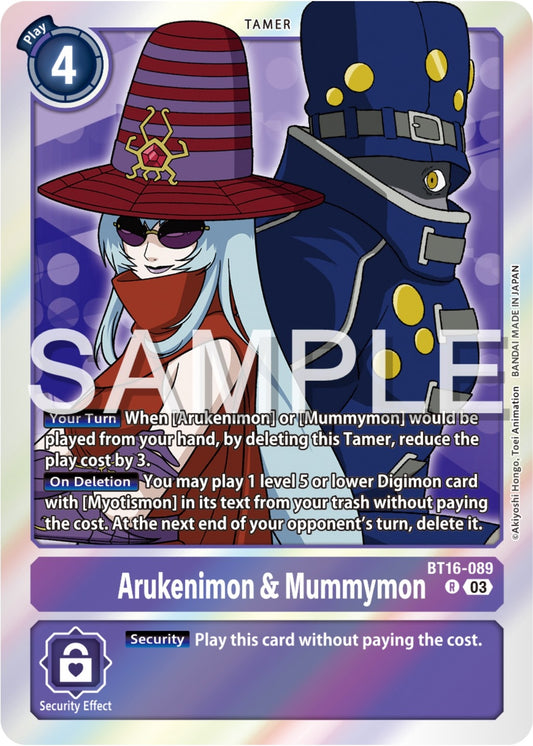 Image for Arukenimon & Mummymon (BT16-089 R) (Beginning Observer) - Digimon Card Game