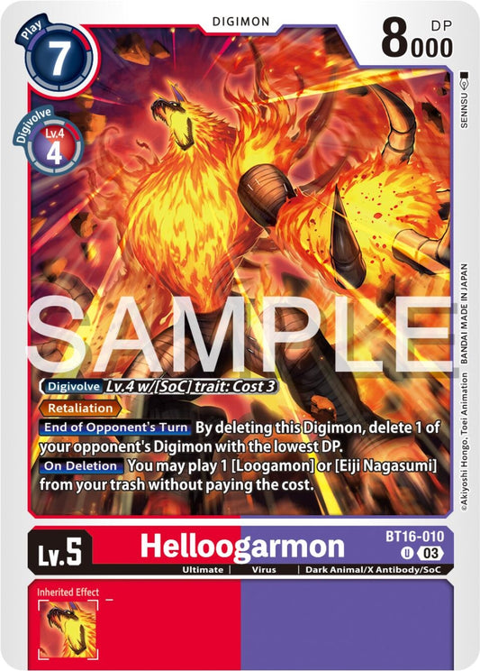 Image for Helloogarmon (BT16-010 U) (Beginning Observer) - Digimon Card Game