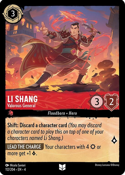 Image for Li Shang - Valorous General (112/204) (Ursula's Return) - Disney Lorcana