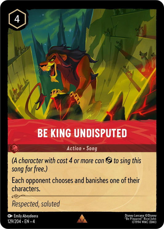 Image for Be King Undisputed (129/204) (Ursula's Return) - Disney Lorcana