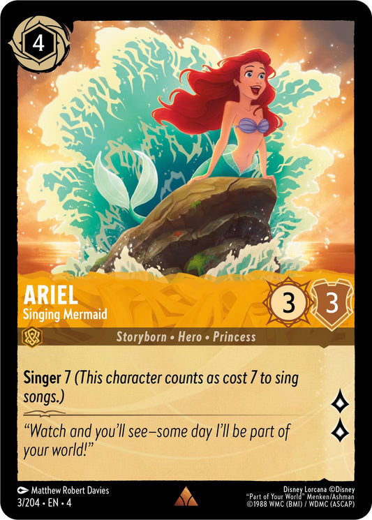 Image for Ariel - Singing Mermaid (3/204) (Ursula's Return) - Disney Lorcana