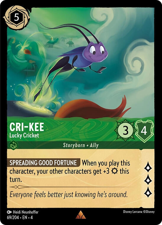 Image for Cri-Kee - Lucky Cricket (69/204) (Ursula's Return) - Disney Lorcana