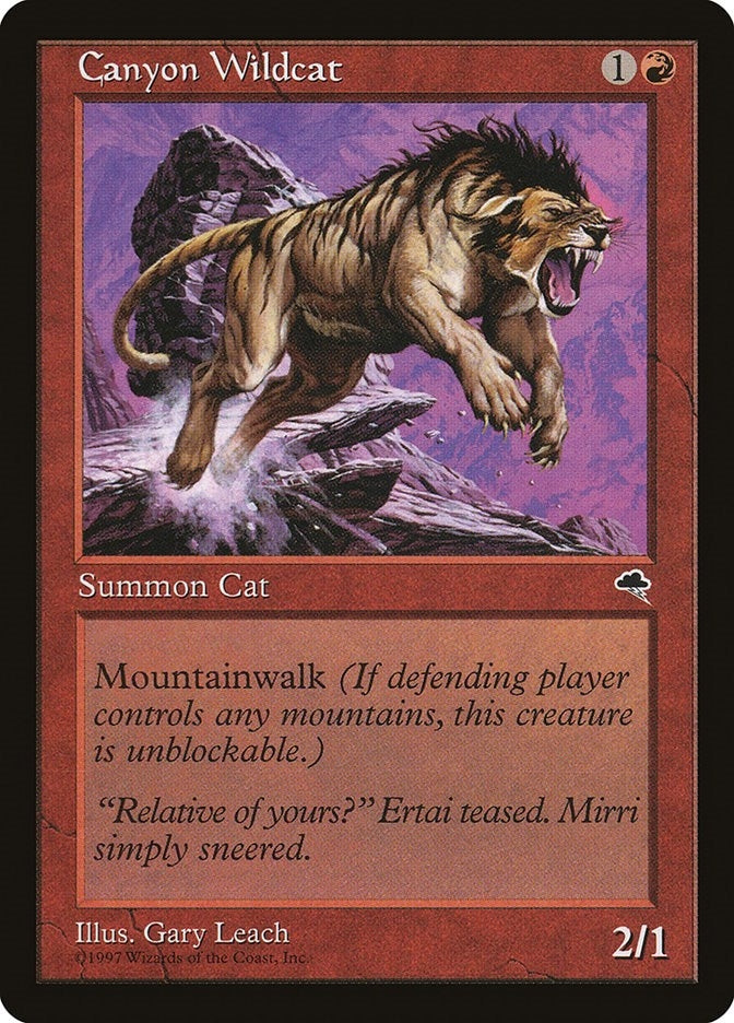 Image for Canyon Wildcat (167) (Tempest) - Magic: The Gathering