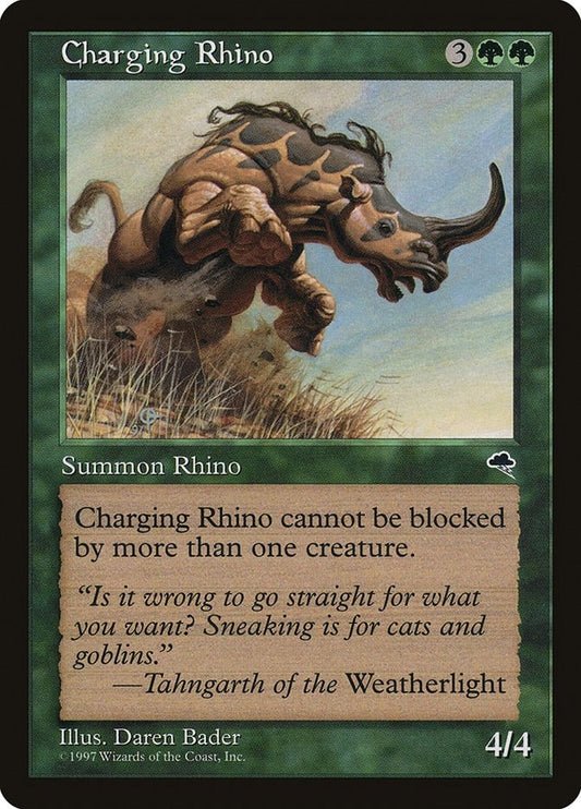 Image for Charging Rhino (218) (Tempest) - Magic: The Gathering