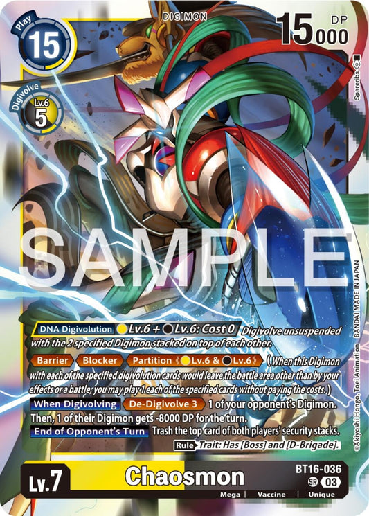 Image for Chaosmon (BT16-036 SR) (Beginning Observer) - Digimon Card Game
