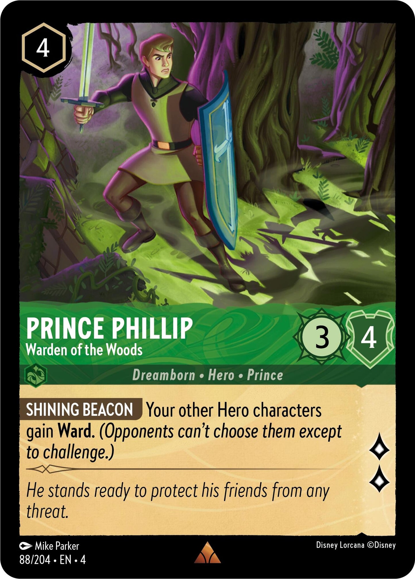 Image for Prince Phillip - Warden of the Woods (88/204) (Ursula's Return) - Disney Lorcana