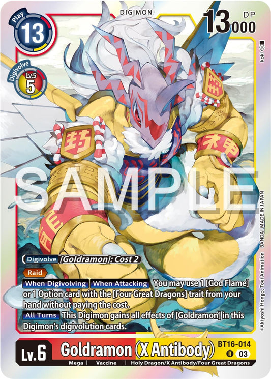 Image for Goldramon (X Antibody) (BT16-014 R) (Beginning Observer) - Digimon Card Game