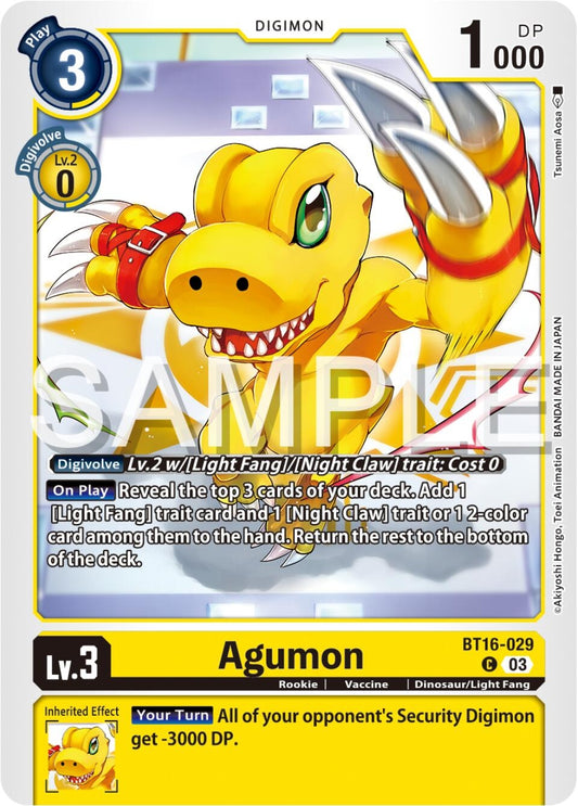 Image for Agumon (BT16-029 C) (Beginning Observer) - Digimon Card Game