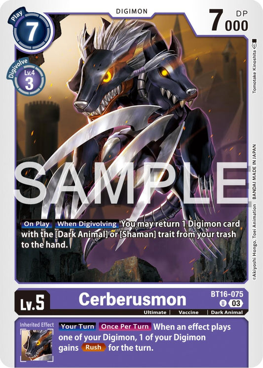Image for Cerberusmon (BT16-075 U) (Beginning Observer) - Digimon Card Game