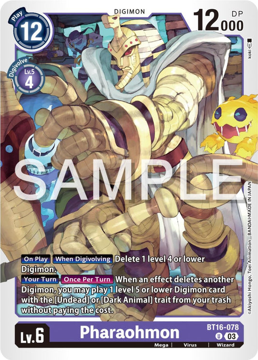 Image for Pharaohmon (BT16-078 U) (Beginning Observer) - Digimon Card Game