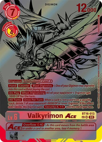 Image for Valkyrimon ACE (Textured) (BT16-013 SR) (Beginning Observer) - Digimon Card Game
