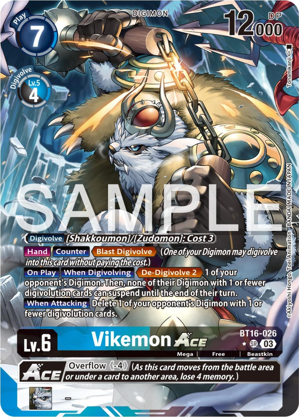 Image for Vikemon ACE (Alternate Art) (BT16-026 SR) (Beginning Observer) - Digimon Card Game