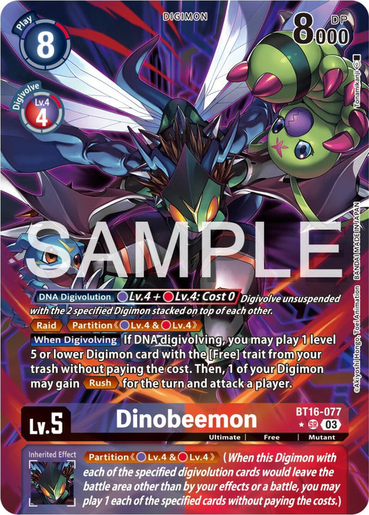 Image for Dinobeemon (Alternate Art) (BT16-077 SR) (Beginning Observer) - Digimon Card Game