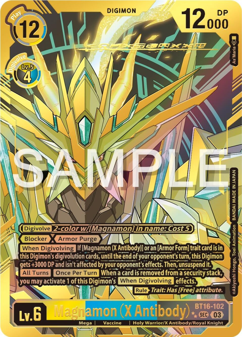 Image for Magnamon (X Antibody) (Textured) (BT16-102 SEC) (Beginning Observer) - Digimon Card Game