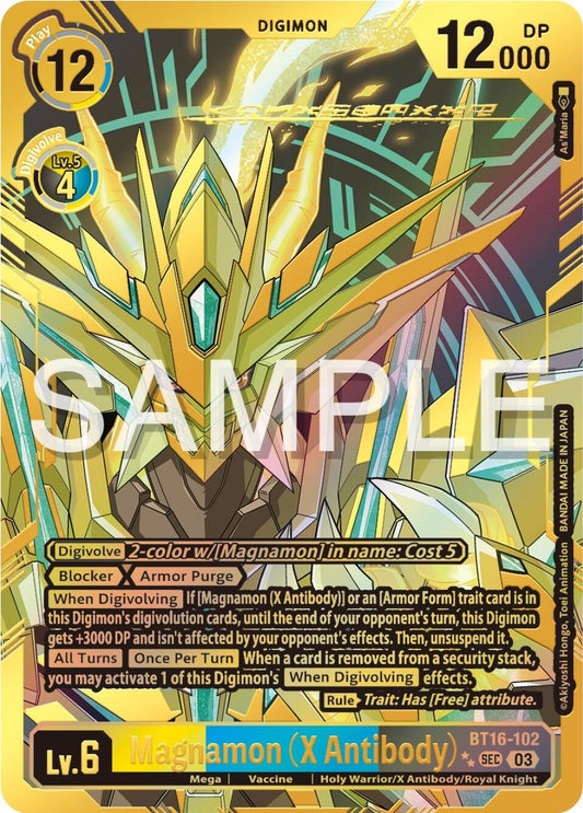 Image for Magnamon (X Antibody) (Textured) (BT16-102 SEC) (Beginning Observer) - Digimon Card Game