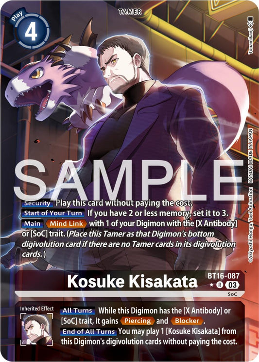 Image for Kosuke Kisakata (Alternate Art) (BT16-087 R) (Beginning Observer) - Digimon Card Game