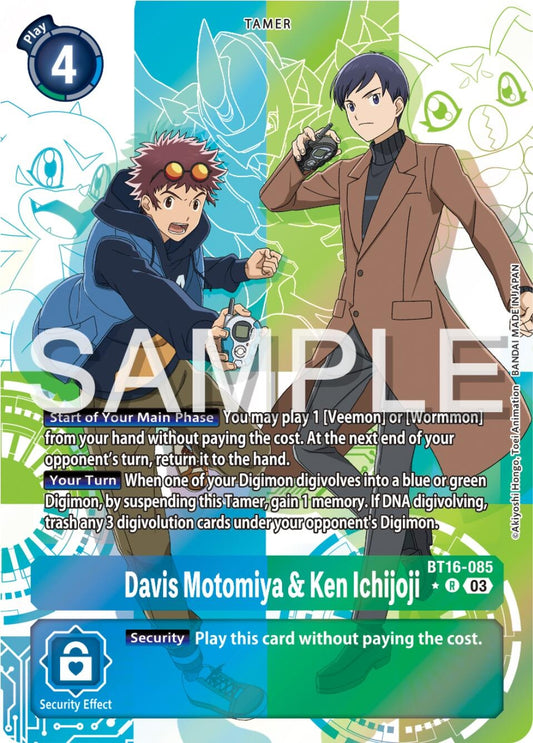 Image for Davis Motomiya & Ken Ichijoji (Alternate Art) (BT16-085 R) (Beginning Observer) - Digimon Card Game