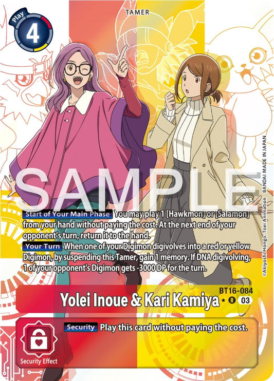 Image for Yolei Inoue & Kari Kamiya (Alternate Art) (BT16-084 R) (Beginning Observer) - Digimon Card Game