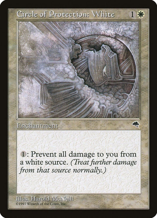 Image for Circle of Protection: White (13) (Tempest) - Magic: The Gathering