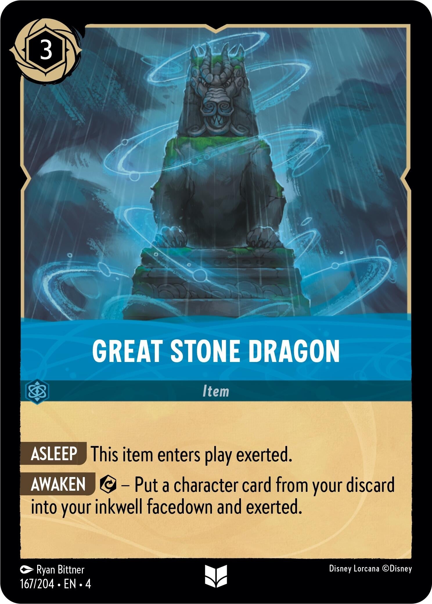Image for Great Stone Dragon (167/204) (Ursula's Return) - Disney Lorcana