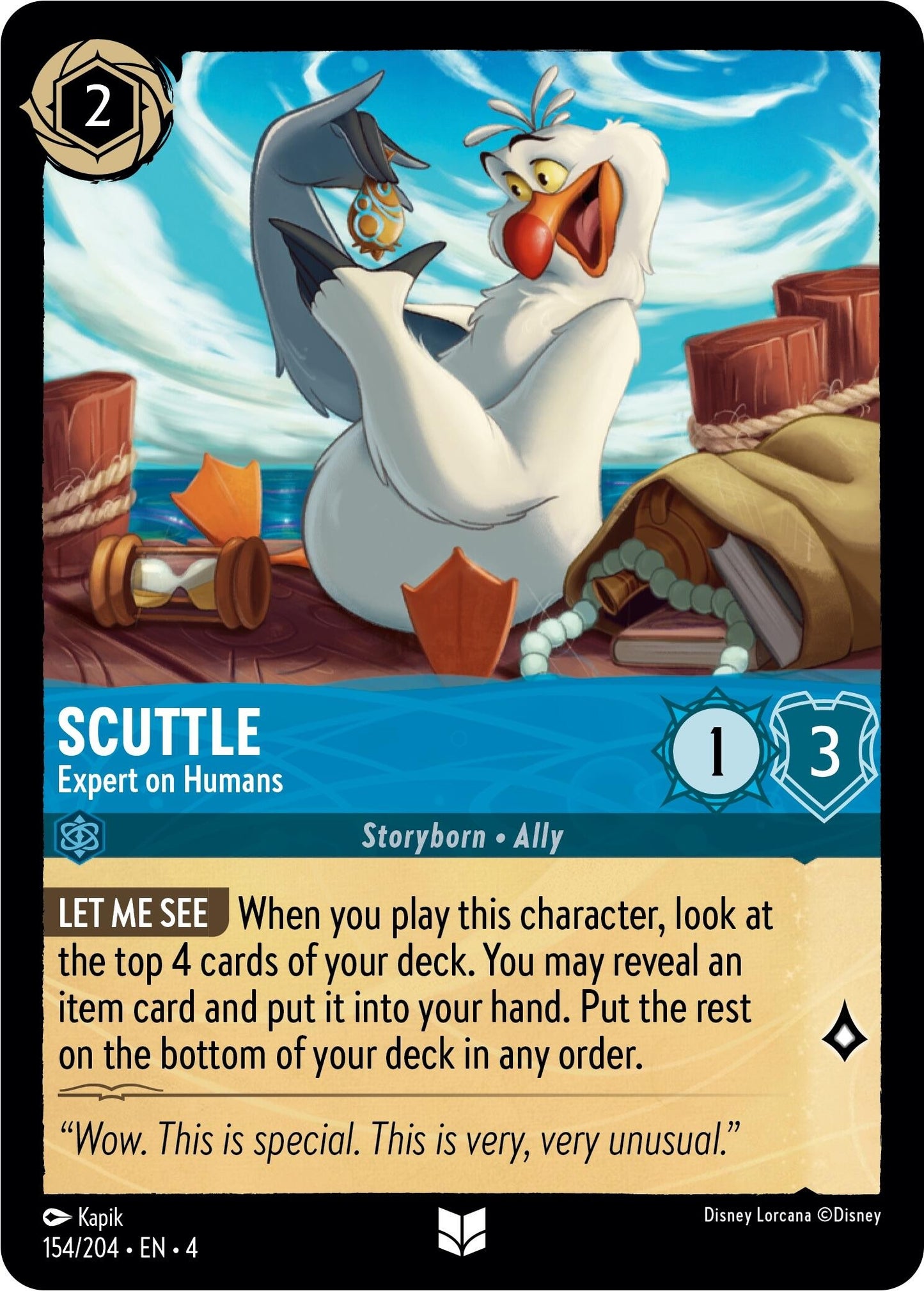 Image for Scuttle - Expert on Humans (154/204) (Ursula's Return) - Disney Lorcana