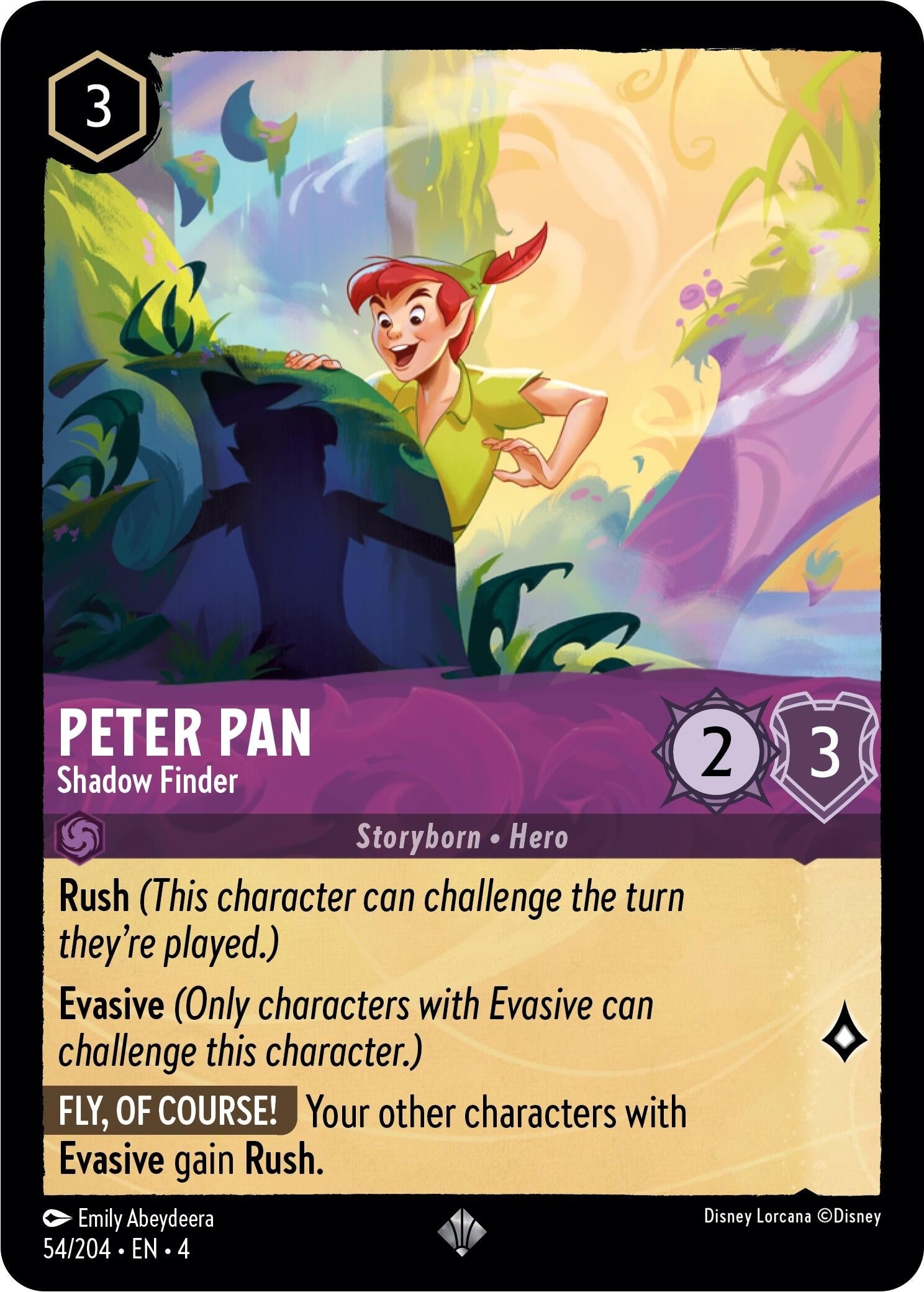 Image for Peter Pan - Shadow Finder (54/204) (Ursula's Return) - Disney Lorcana