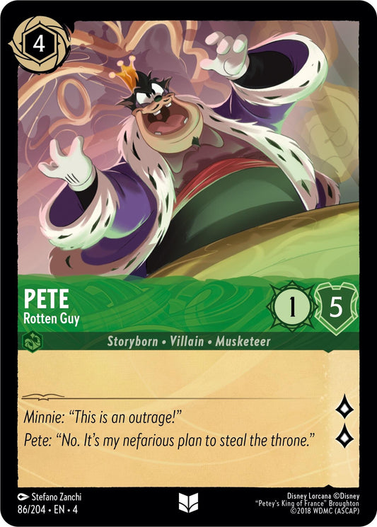 Image for Pete - Rotten Guy (86/204) (Ursula's Return) - Disney Lorcana