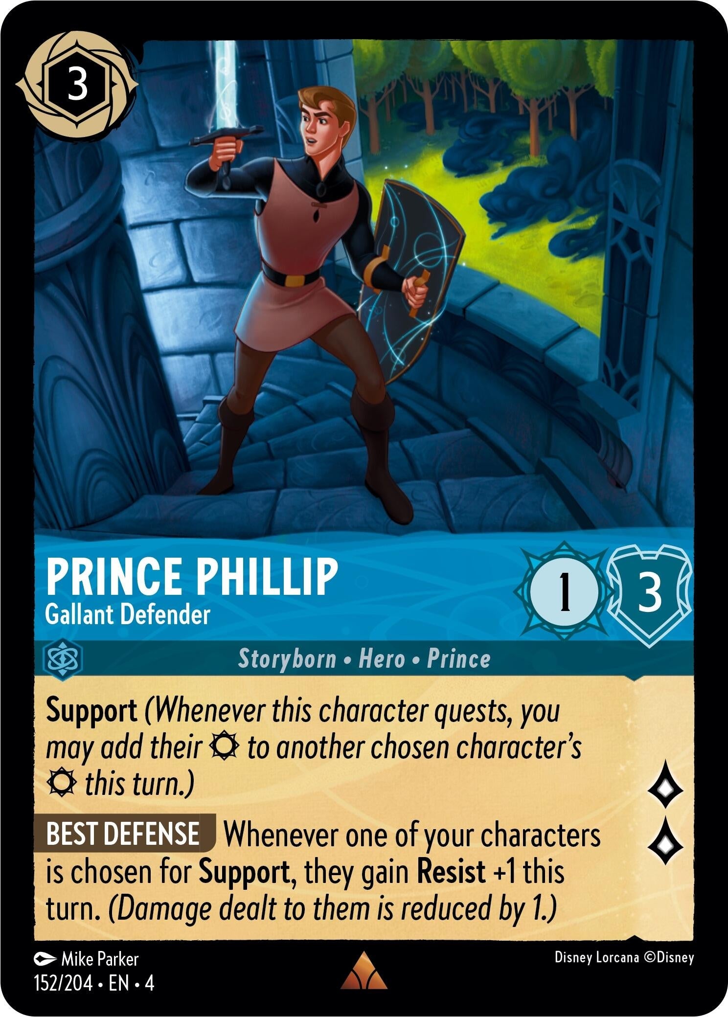 Image for Prince Phillip - Gallant Defender (152/204) (Ursula's Return) - Disney Lorcana