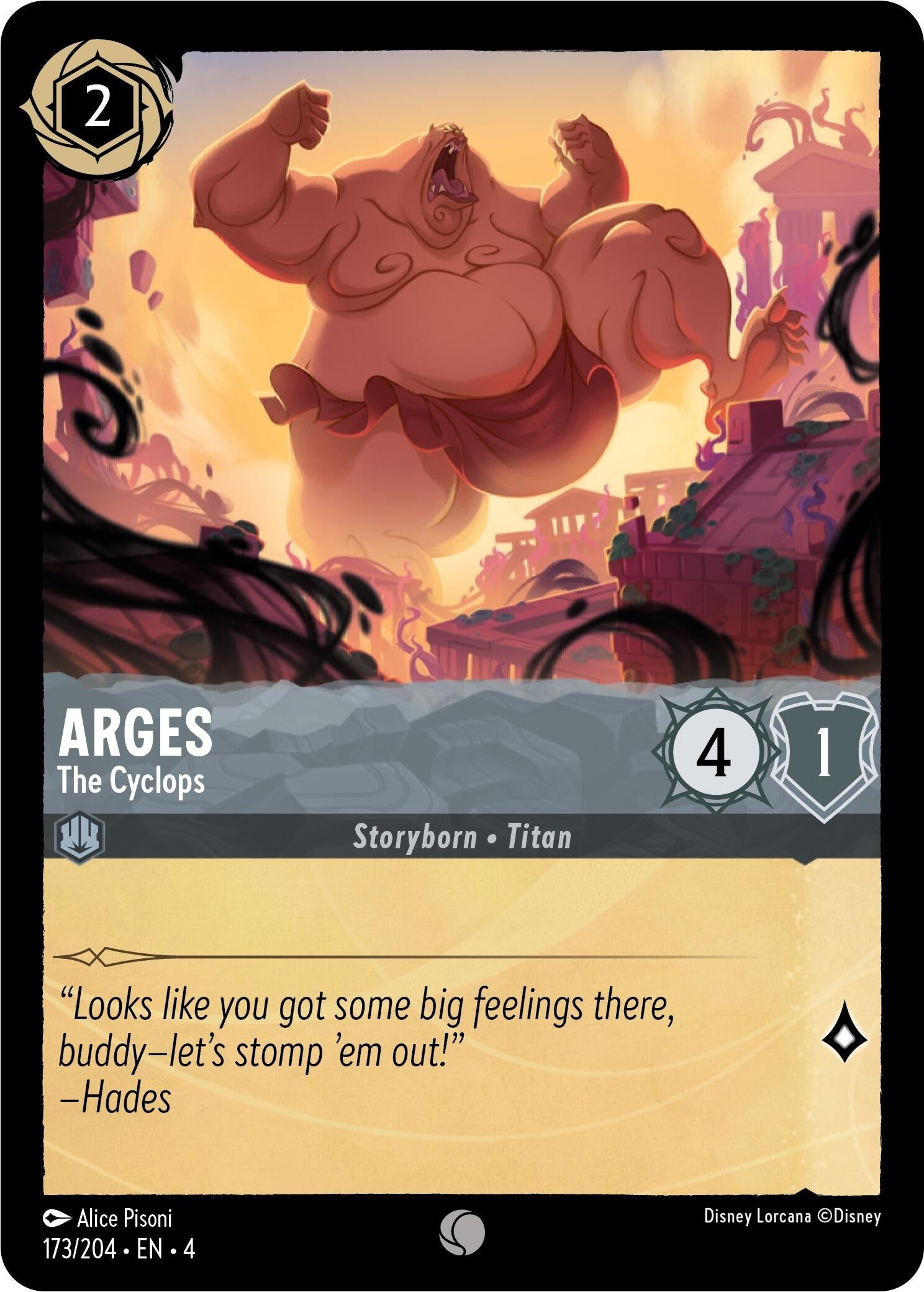 Image for Arges - The Cyclops (173/204) (Ursula's Return) - Disney Lorcana