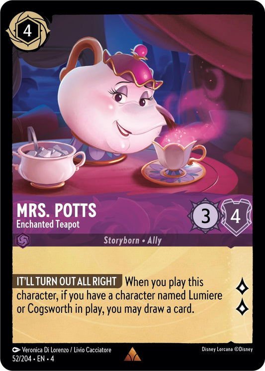 Image for Mrs. Potts - Enchanted Teapot (52/204) (Ursula's Return) - Disney Lorcana