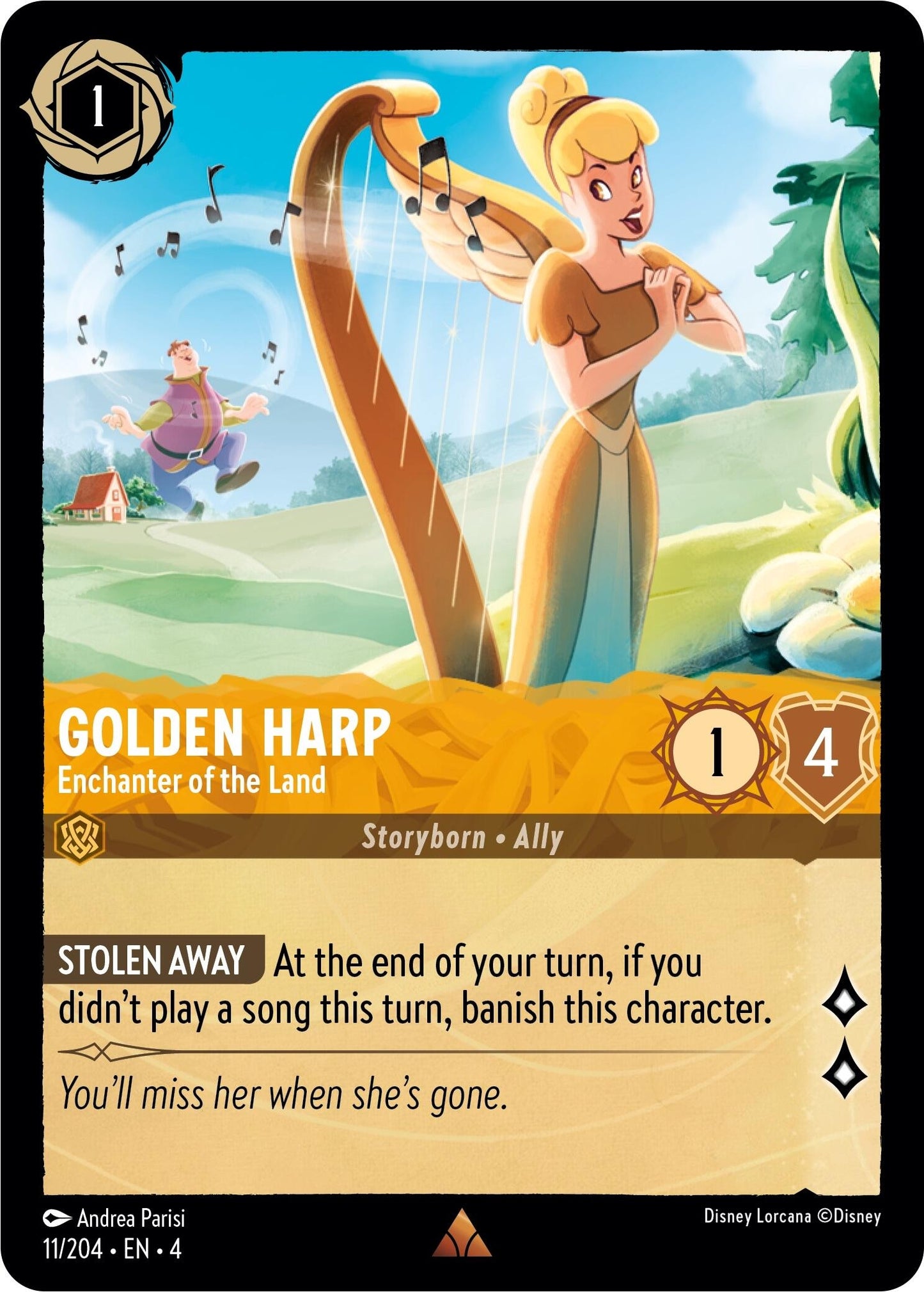 Image for Golden Harp - Enchanter of the Land (11/204) (Ursula's Return) - Disney Lorcana
