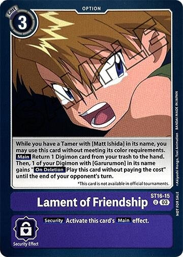 Image for Lament of Friendship (Demo Deck Exclusive) (ST16-15 U) (Digimon Demo Deck Exclusive Cards) - Digimon Card Game