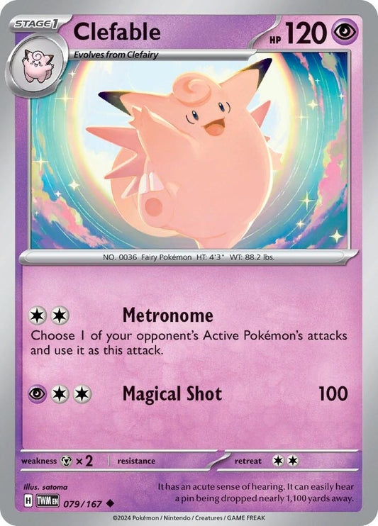 Image for Clefable (079/167) (SV06: Twilight Masquerade) - Pokemon