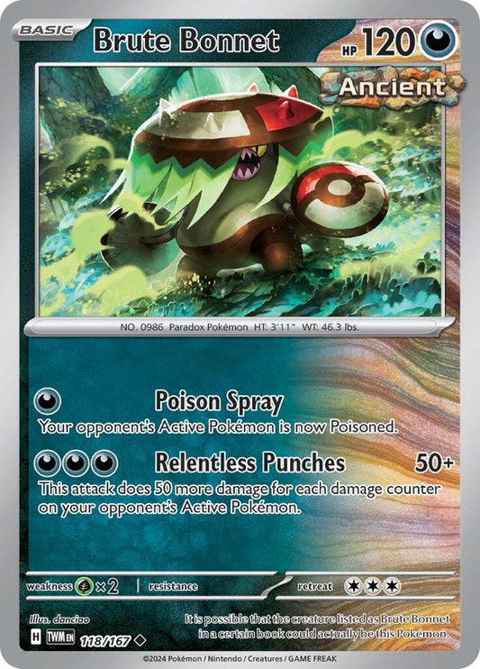 Image for Brute Bonnet (118/167) (SV06: Twilight Masquerade) - Pokemon
