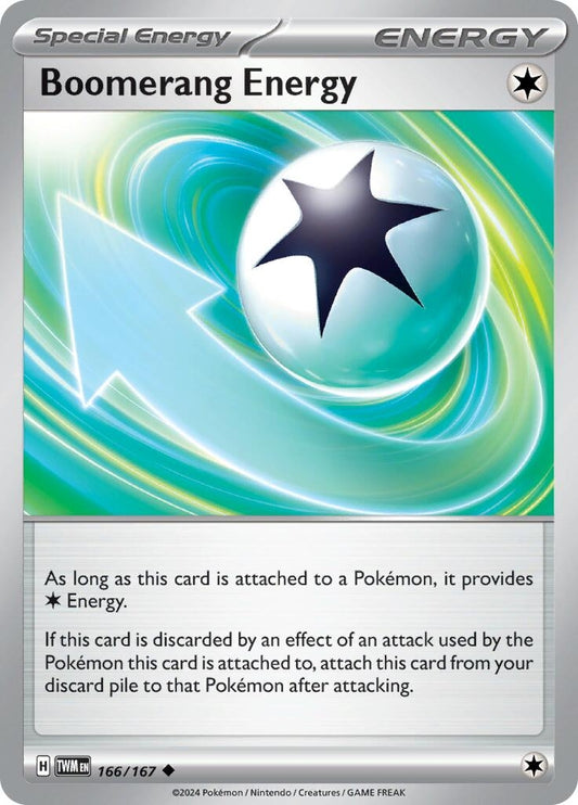 Image for Boomerang Energy (166/167) (SV06: Twilight Masquerade) - Pokemon