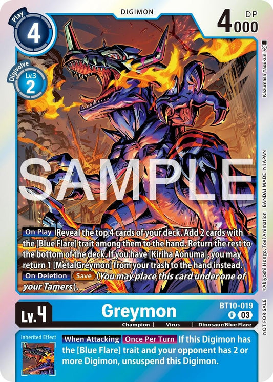 Image for Greymon - BT10-019 (Official Tournament Vol.13 Winner Pack) (BT10-019 R) (Xros Encounter) - Digimon Card Game