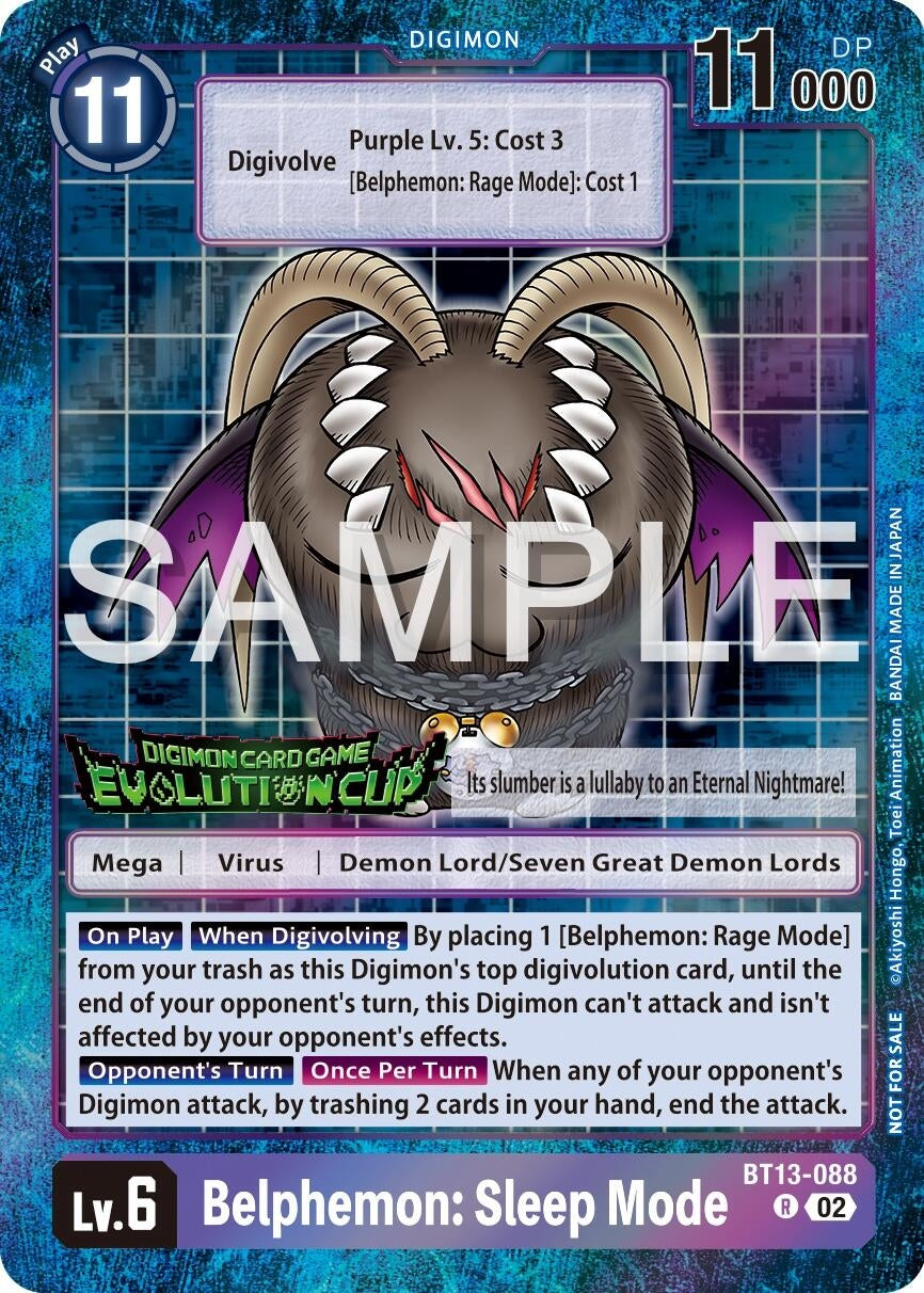 Image for Belphemon: Sleep Mode - BT13-088 (2024 Evolution Cup) (BT13-088 R) (Versus Royal Knights) - Digimon Card Game
