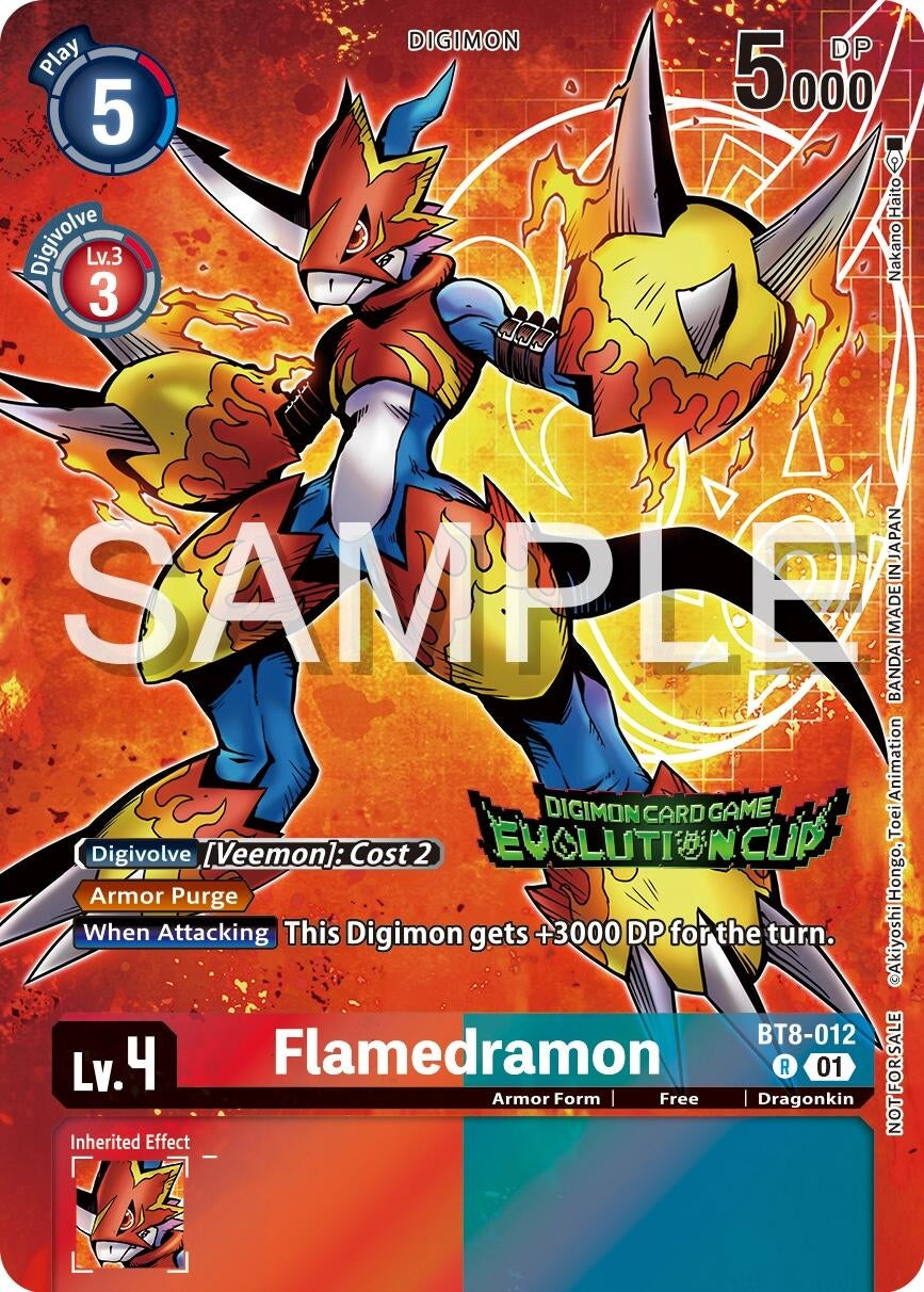 Image for Flamedramon - BT8-012 (2024 Evolution Cup) (BT8-012 R) (New Awakening) - Digimon Card Game