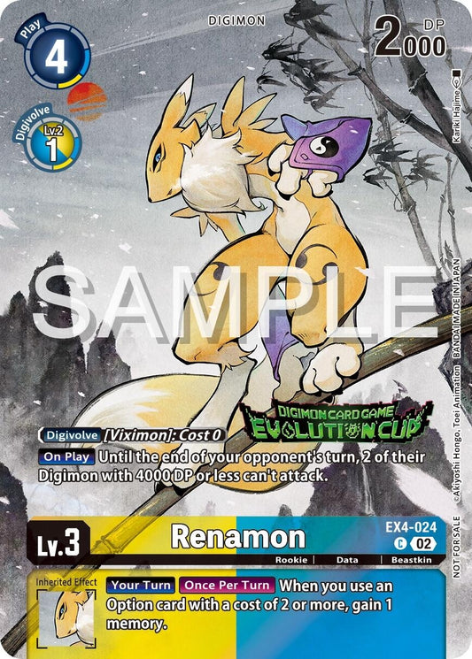 Image for Renamon - EX4-024 (2024 Evolution Cup) (EX4-024 C) (Alternative Being Booster) - Digimon Card Game