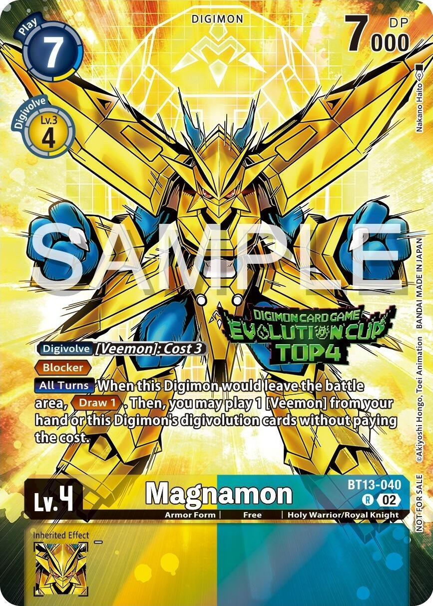 Image for Magnamon - BT13-040 (2024 Evolution Cup Top 4) (BT13-040 R) (Versus Royal Knights) - Digimon Card Game