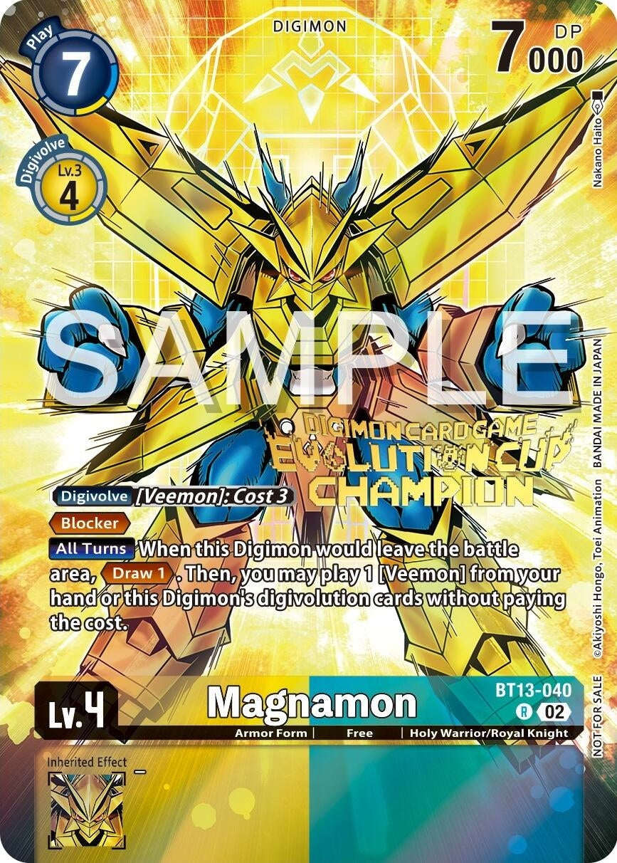 Image for Magnamon - BT13-040 (2024 Evolution Cup Champion) (BT13-040 R) (Versus Royal Knights) - Digimon Card Game
