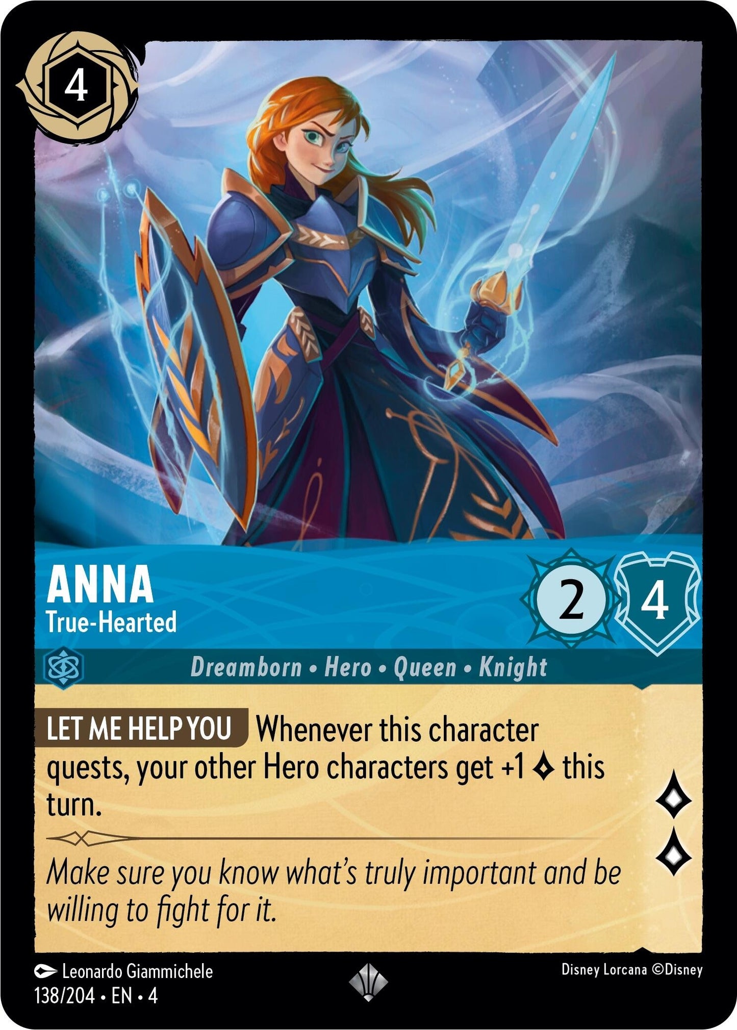 Image for Anna - True-Hearted (138/204) (Ursula's Return) - Disney Lorcana