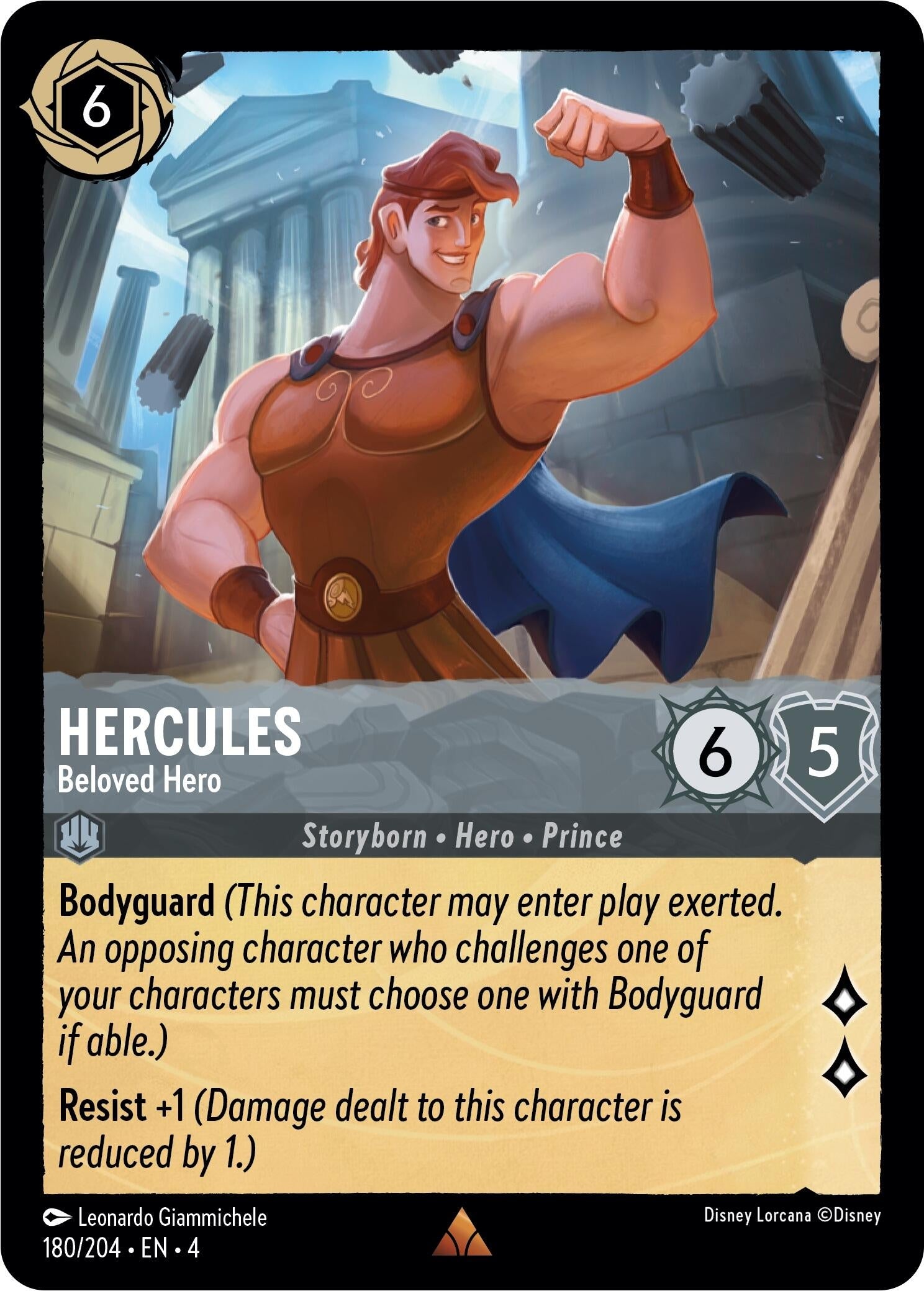 Image for Hercules - Beloved Hero (180/204) (Ursula's Return) - Disney Lorcana