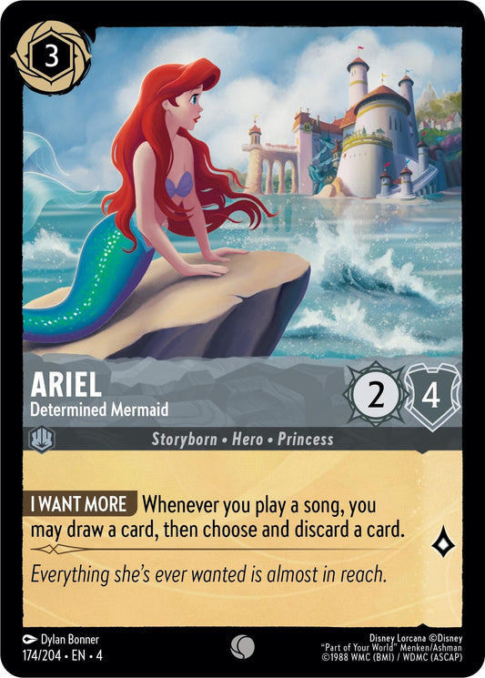 Image for Ariel - Determined Mermaid (174/204) (Ursula's Return) - Disney Lorcana