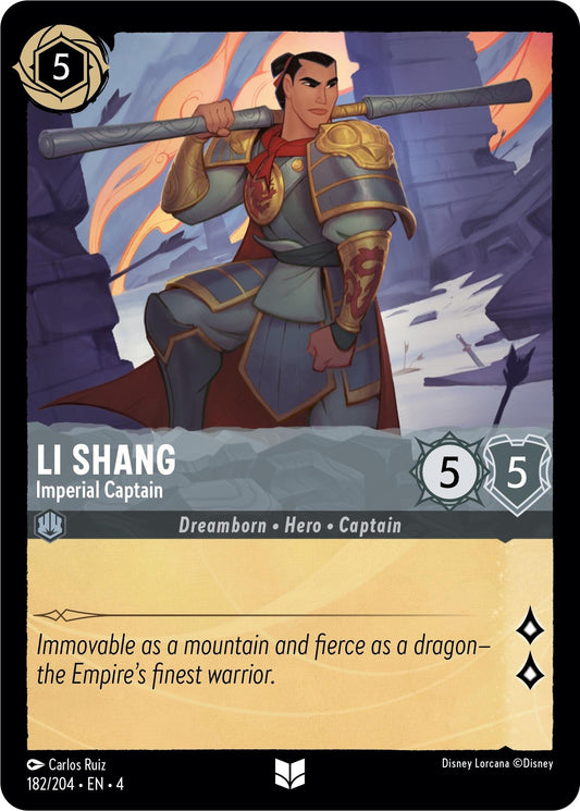 Image for Li Shang - Imperial Captain (182/204) (Ursula's Return) - Disney Lorcana