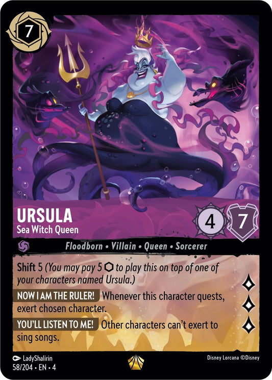 Image for Ursula - Sea Witch Queen (58/204) (Ursula's Return) - Disney Lorcana