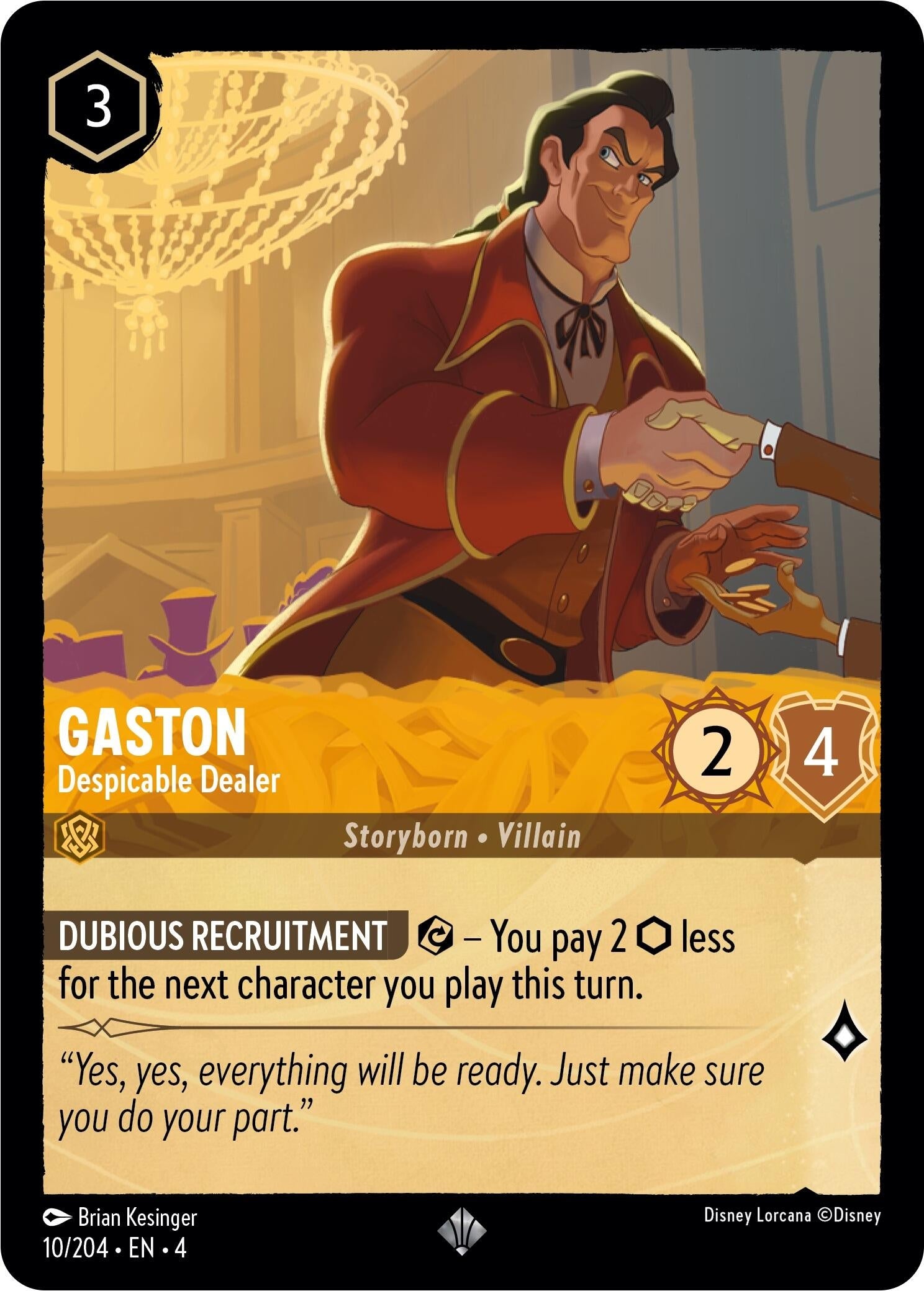 Image for Gaston - Despicable Dealer (10/204) (Ursula's Return) - Disney Lorcana