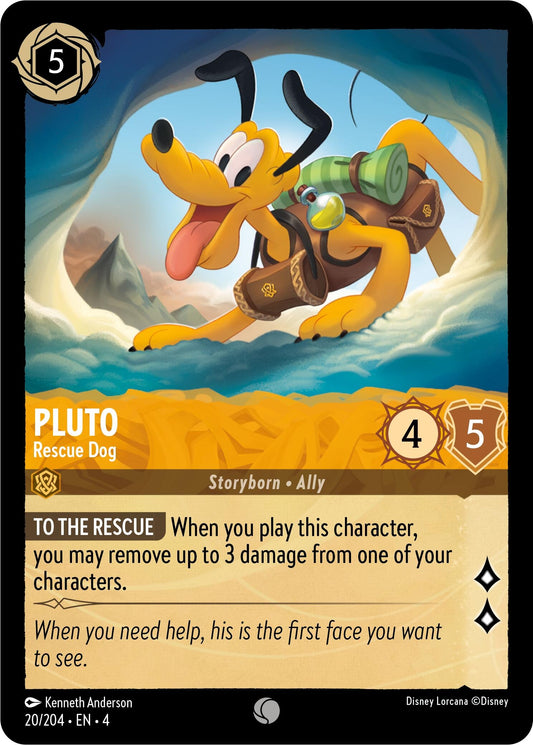 Image for Pluto - Rescue Dog (20/204) (Ursula's Return) - Disney Lorcana