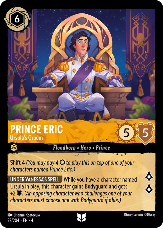 Image for Prince Eric - Ursula's Groom (22/204) (Ursula's Return) - Disney Lorcana