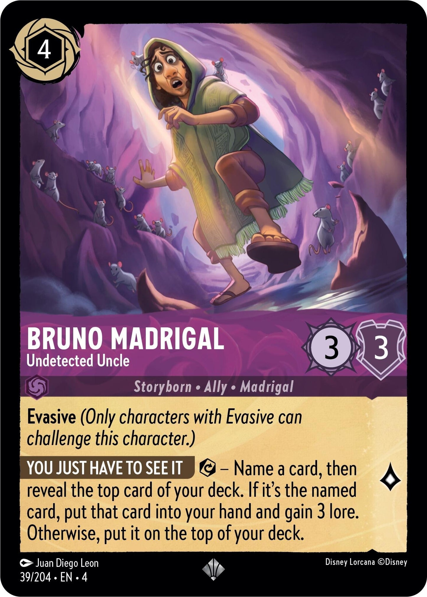 Image for Bruno Madrigal - Undetected Uncle (39/204) (Ursula's Return) - Disney Lorcana